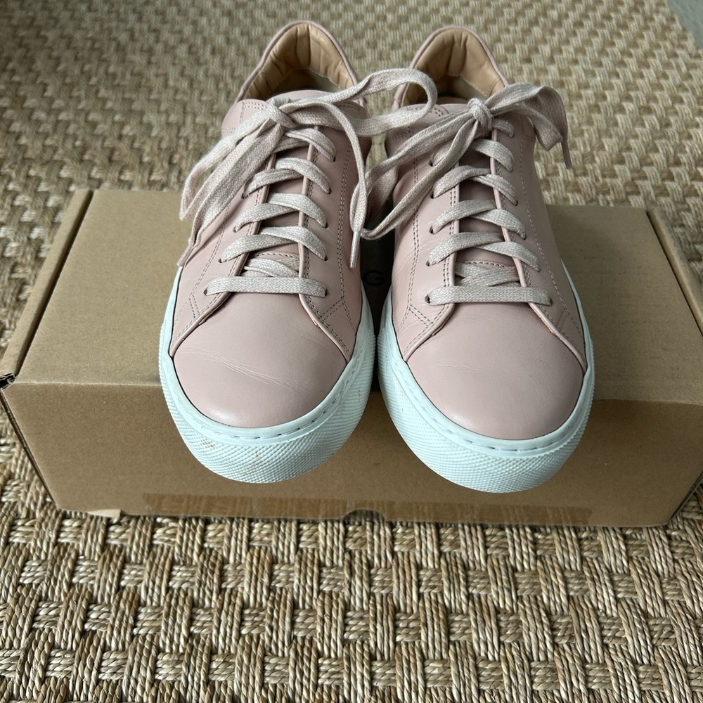 Margaux Blush Leather Sneakers